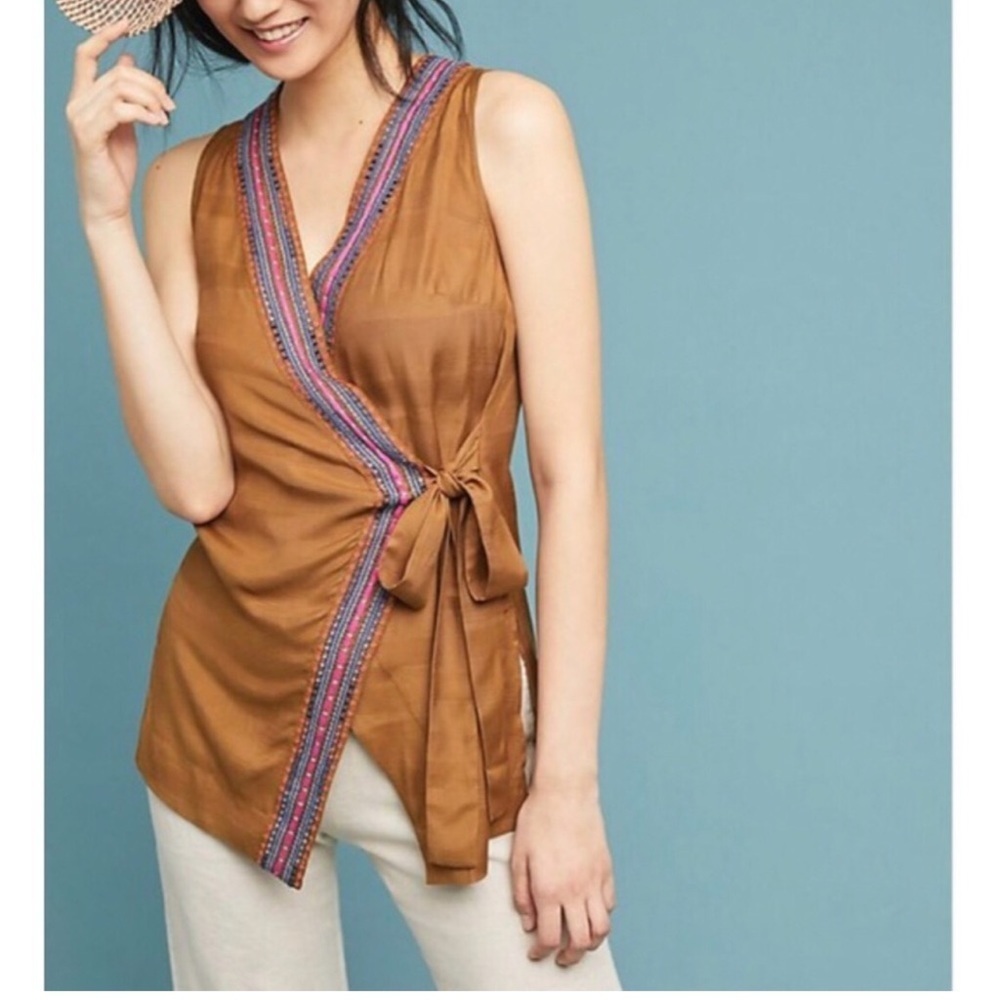 Anthropologie Maeve Liviana Wrap Tunic Top
